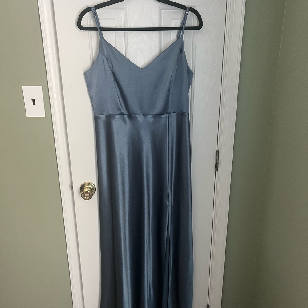 Birdy Grey Blue Satin Dress